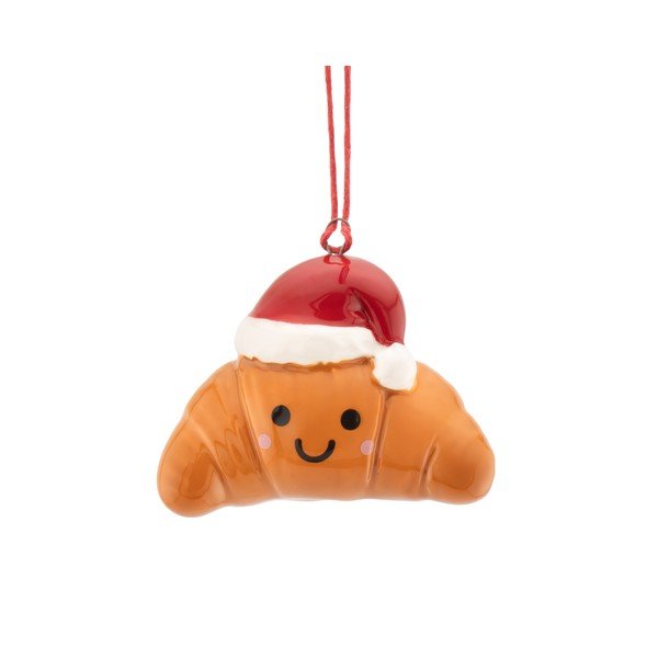 Ozdoba świąteczna ceramiczna 4 cm Croissant – Sass & Belle