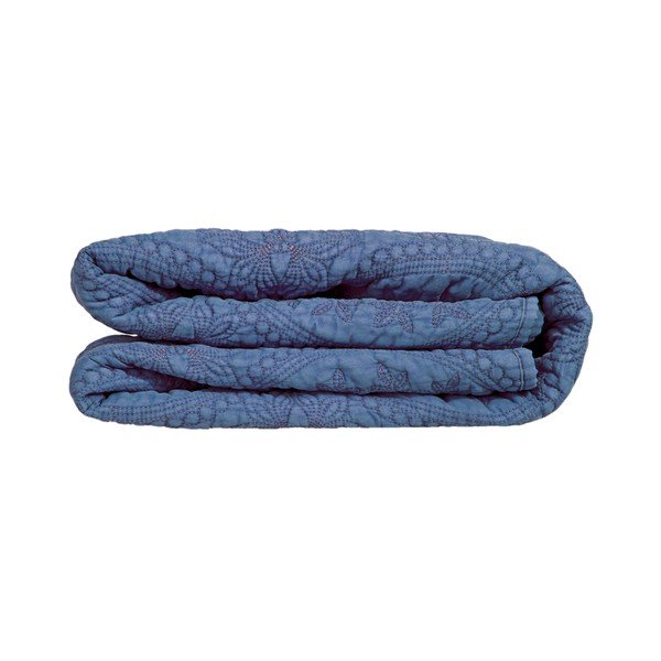 Niebieska narzuta Clayre & Eef Rustico, 150x150 cm-image-2