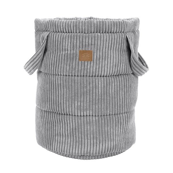 Szary tekstylny dziecięcy kosz na zabawki ø 39x50 cm – Meowbaby