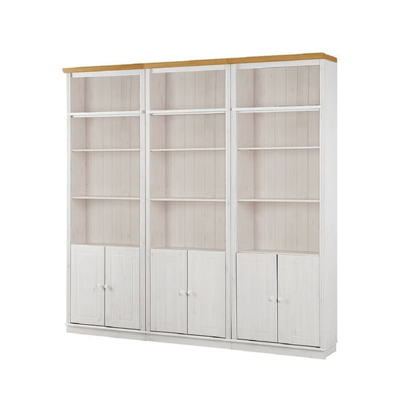 Biały regał z litego drewna sosnowego 222x223 cm Anita – Støraa-image-2