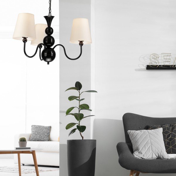 Czarna lampa wisząca − LAMKUR-image-1