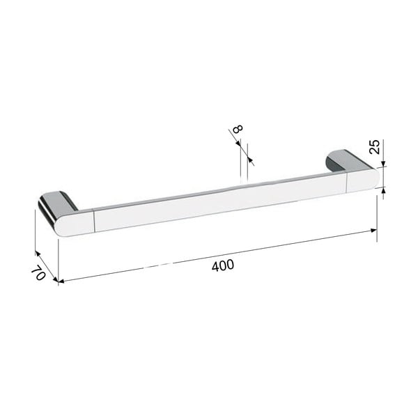 Biały wieszak ścienny na ręczniki z mosiądzu Flori – Sapho-image-1