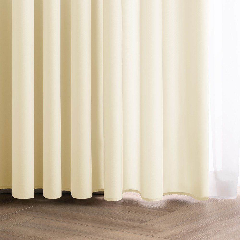 Zasłona częściowo zaciemniająca (dimout) w kolorze kości słoniowej 140x250 cm Carli – Restilo (zdjęcie 2)