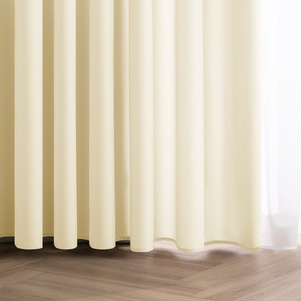 Zasłona częściowo zaciemniająca (dimout) w kolorze kości słoniowej 140x270 cm Carli – Restilo-image-1