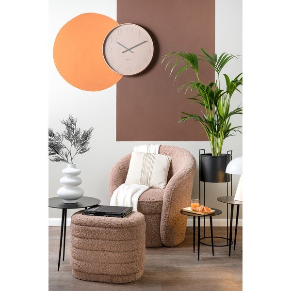 Brązowy owalny puf ze schowkiem Leitmotiv Cuddly-image-1