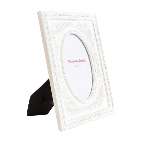 Biała ramka na zdjęcia Comptoir de Famille Dentelle, 17,9 x 22,3 cm