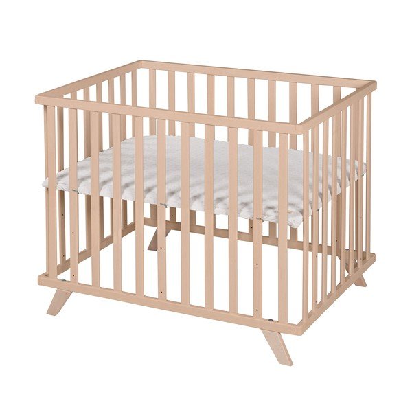 Kojec dla dzieci z litego drewna bukowego z regulowaną wysokością w naturalnym kolorze 75x100 cm Lil Planet – Roba