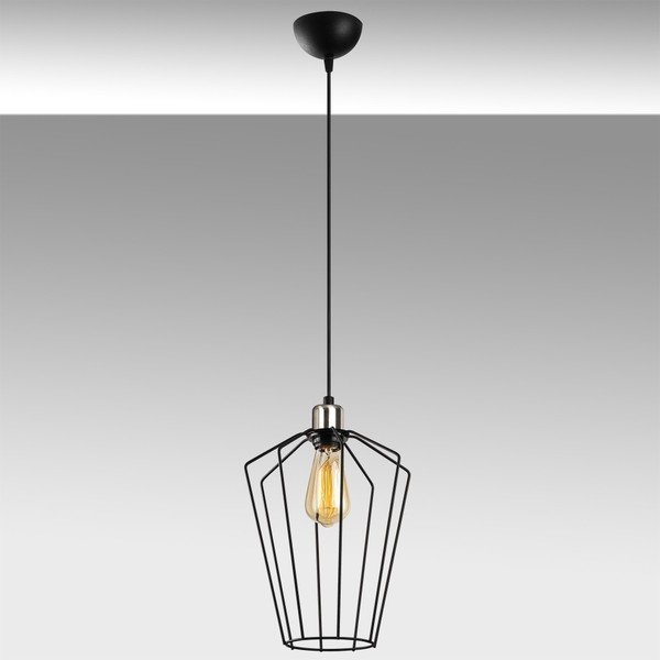 Czarna metalowa lampa wisząca Opviq lights Desponia-image-1