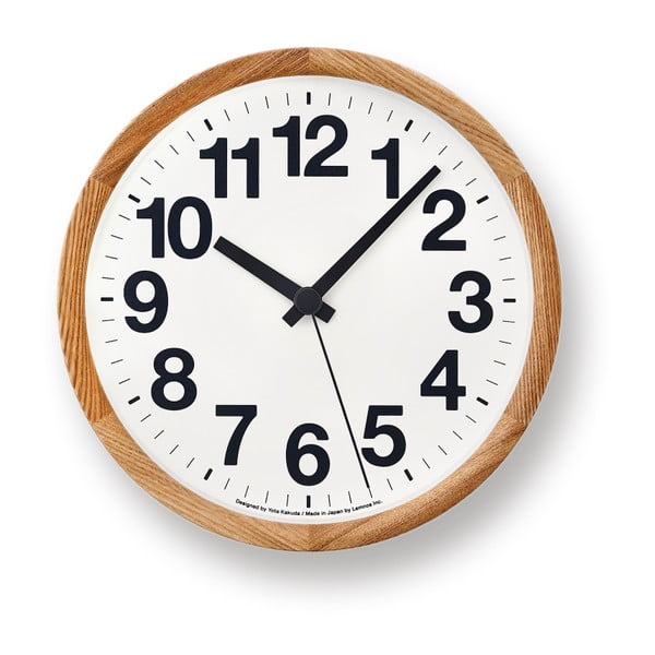 Zegar w brązowej ramie Lemnos Clock, ⌀ 22 cm