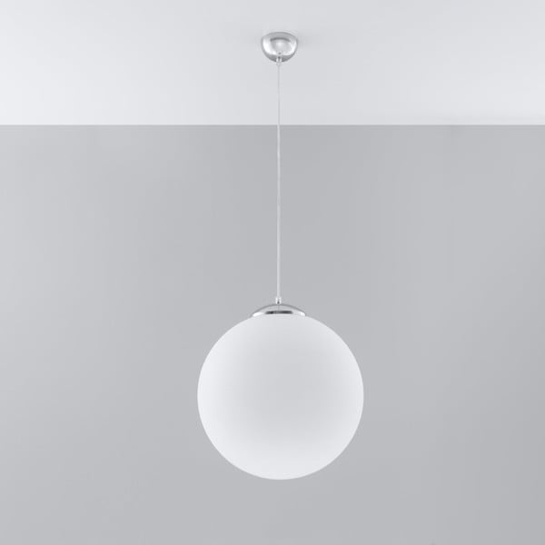 Biała lampa wisząca ze szklanym kloszem ø 40 cm Bianco – Nice Lamps