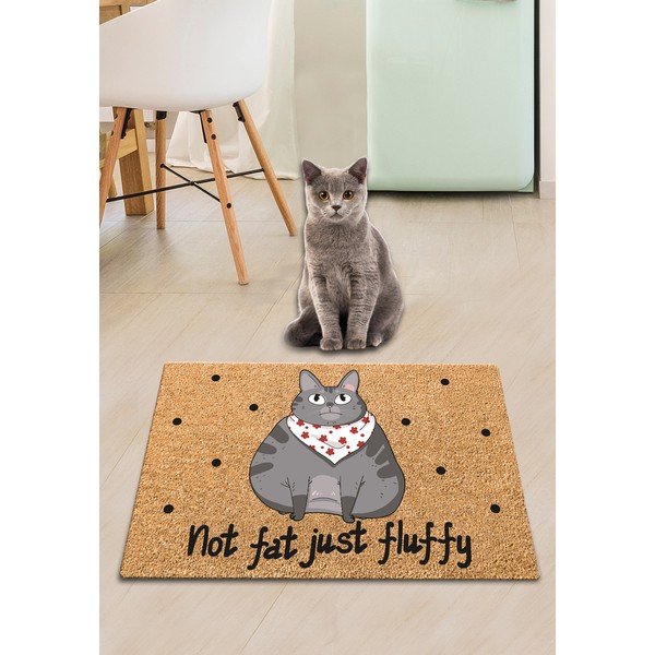 Podkładka pod miskę dla kota Petpetite Not Fat Just Fluffy, 60 x 40 cm-image-2