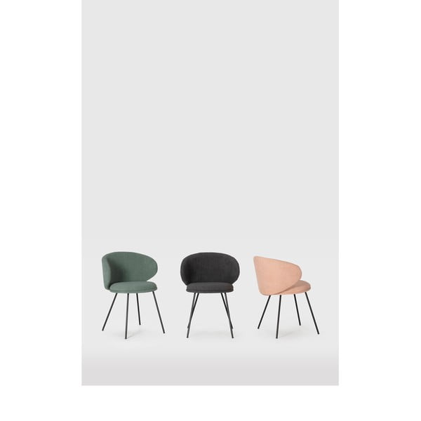 Ciemnoszare tapicerowane fotele jadalniane zestaw 2 szt. Rush – Marckeric-image-1