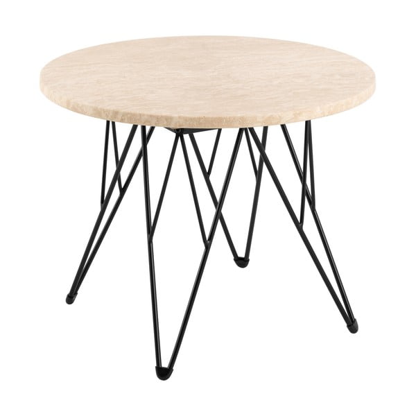 Okrągły stolik z blatem w dekorze marmuru ø 55 cm Prunus – Actona