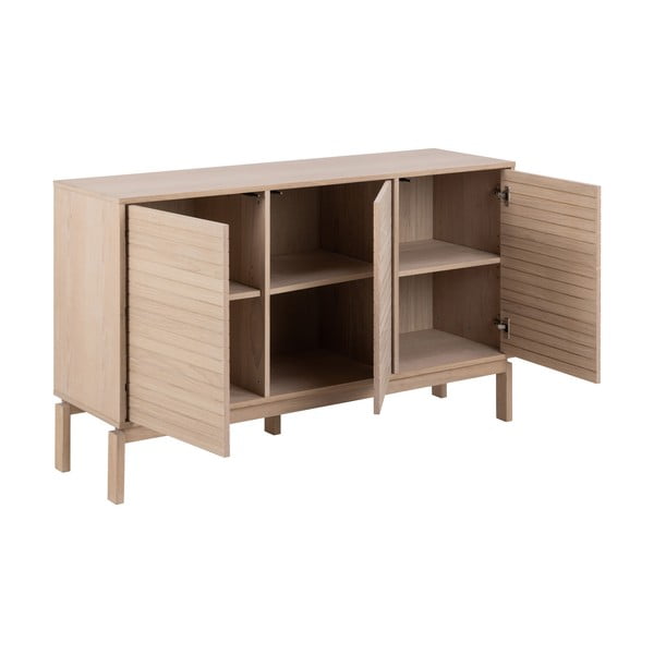 Naturalna niska komoda w dekorze dębu 135x80 cm Linley – Actona-image-3