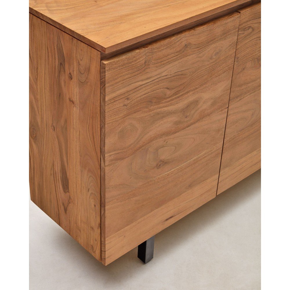 Szafka pod TV z litego drewna akacjowego w naturalnym kolorze 150x58x40 cm Uxue – Kave Home (zdjęcie 6)