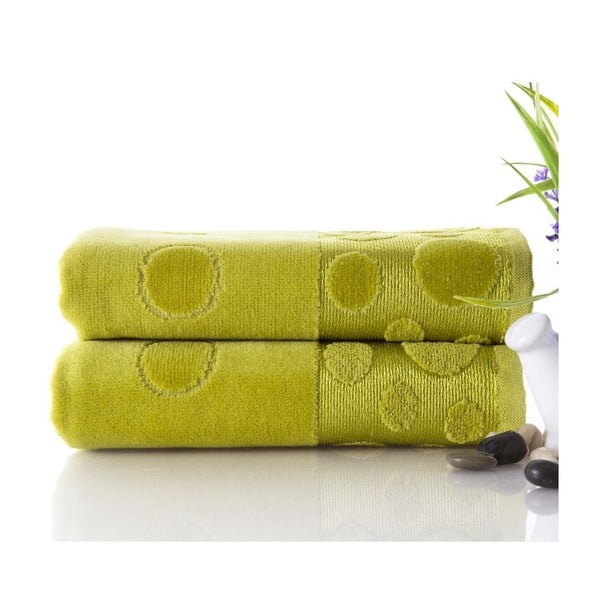 Zestaw 2 ręczników Tropical Green, 50x90 cm