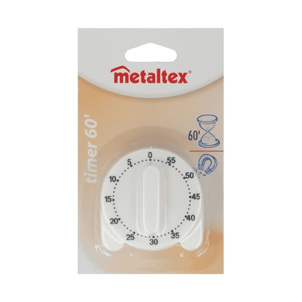 Biały minutnik kuchenny Metaltex Time-image-1