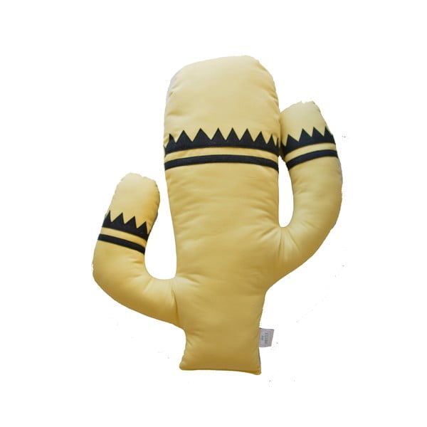 Żółta poduszka bawełniana w kształcie kaktusa VIGVAM Design Cuddle