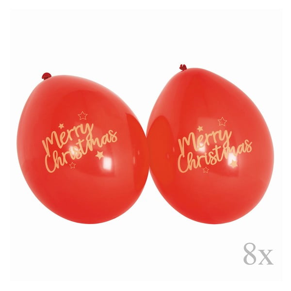 Zestaw 8 czerwonych balonów Neviti Dazzling Christmas