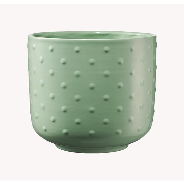 Jasnozielona ceramiczna doniczka Big pots Baku, ø 19 cm