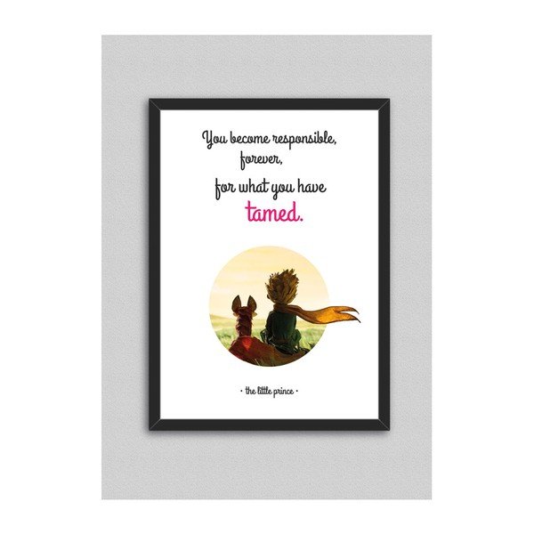 Obraz North Carolina Scandinavian Home Decors Little Prince Quote V8, 33x43 cm