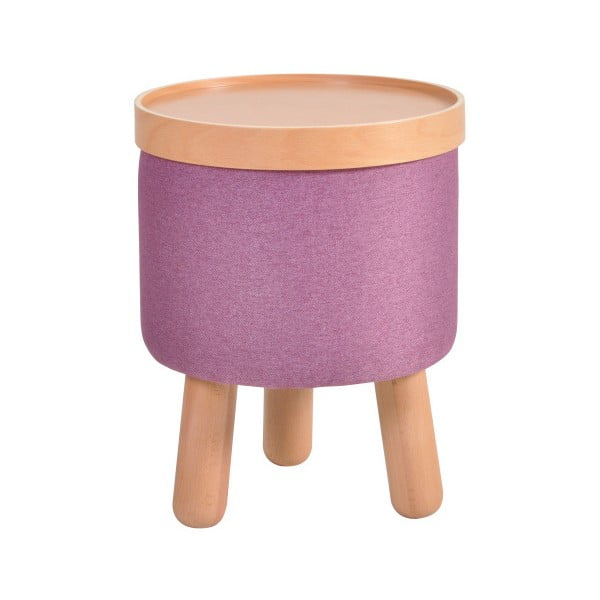 Fioletowy stołek ze zdejmowanym blatem Garageeight Molde, ⌀ 35 cm