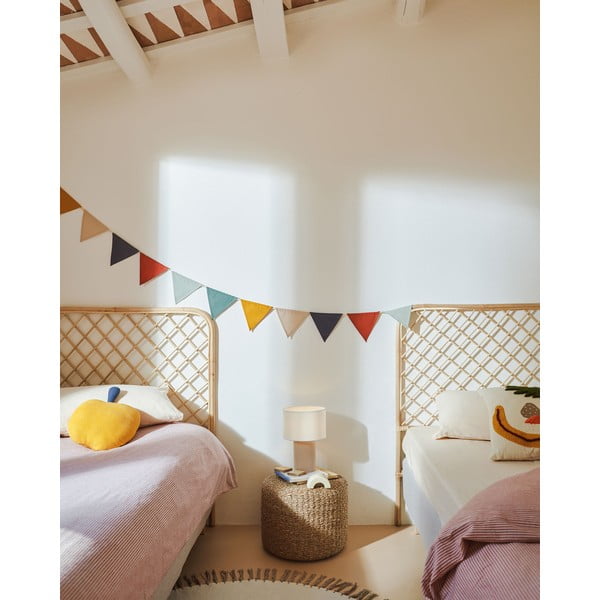 Biało-beżowa lampa stołowa z tekstylnym kloszem (wysokość 29 cm) Bianella – Kave Home-image-4