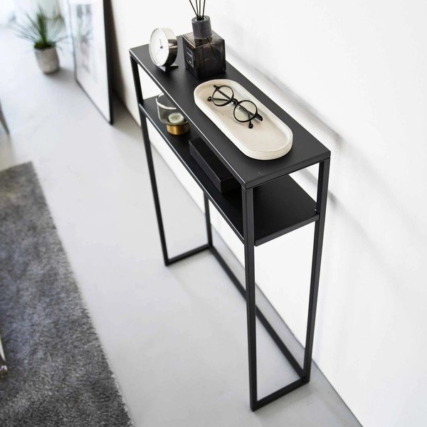 Czarna metalowa konsola 18x60 cm Tower – YAMAZAKI-image-1