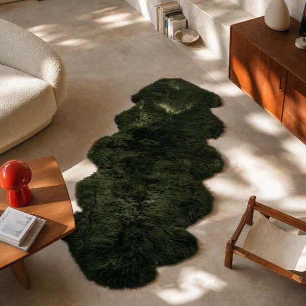 Zielona skóra owcza Native Natural Double, 60x240 cm-image-3