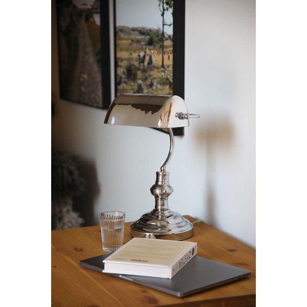 Lampa stołowa w kolorze srebra (wysokość 22,5 cm) Bankers – Markslöjd-image-1