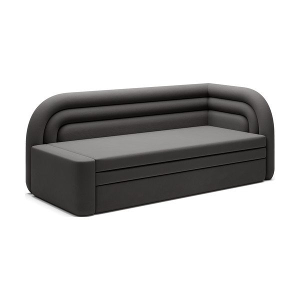 Szarobrązowa aksamitna rozkładana/ze schowkiem sofa prawostronna 223 cm Fabillo – ELTAP-image-2