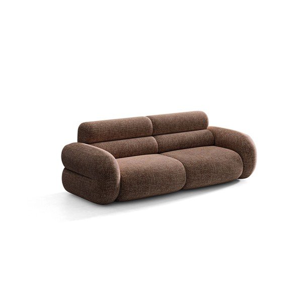 Brązowa sofa z tkaniny szenilowej 220 cm Neo – Micadoni 