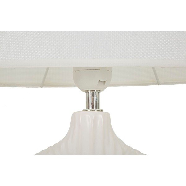 Biała lampa stołowa ceramiczna z tekstylnym kloszem (wysokość 43 cm) Seta – Mauro Ferretti-image-4