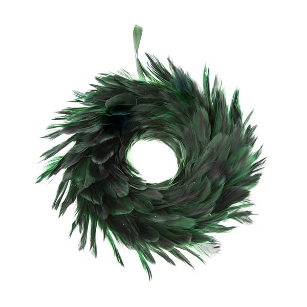 Zielony wieniec z piór Dakls, ø 14 cm
