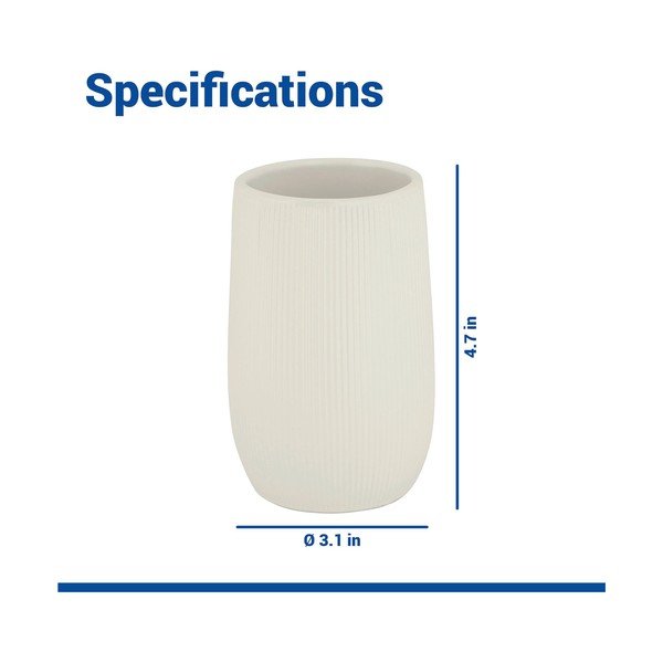 Kremowy kubek na szczoteczki do zębów ceramiczny Fablo – Wenko-image-4