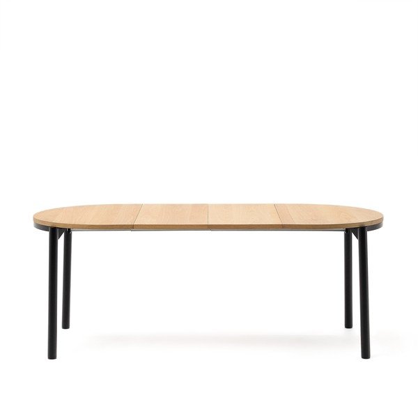 Rozkładany stół z blatem w dekorze dębu 90x120 cm Montuiri – Kave Home-image-4