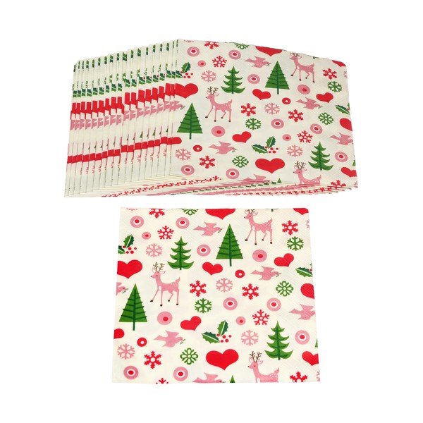 Serwetki zestaw 20 szt. 25x25 cm 50s Christmas – Rex London-image-2