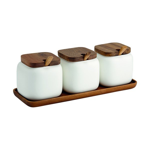 Porcelanowe pojemniki na cukier/na sól 3 szt. Essentials – Ladelle