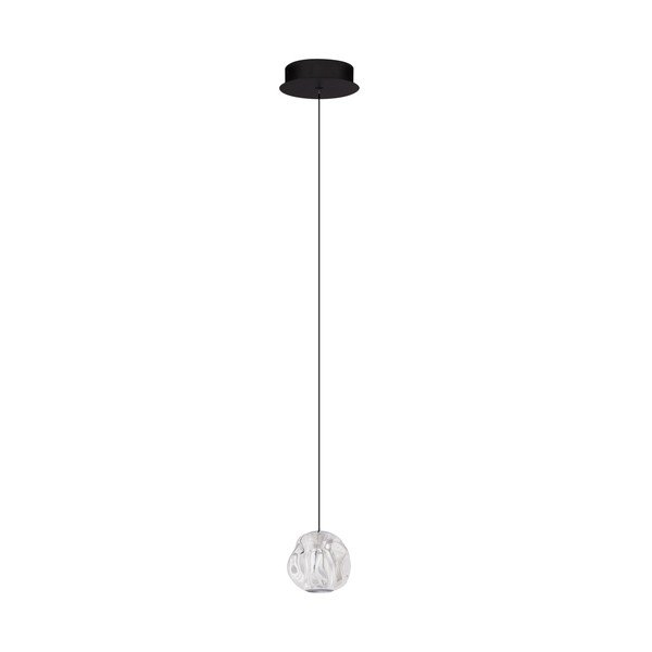 Metalowa lampa wisząca LED ze ściemniaczem w kolorze matowej czerni z kloszem ze szkła akrylowego ø 10 cm Ifos – Nova Luce