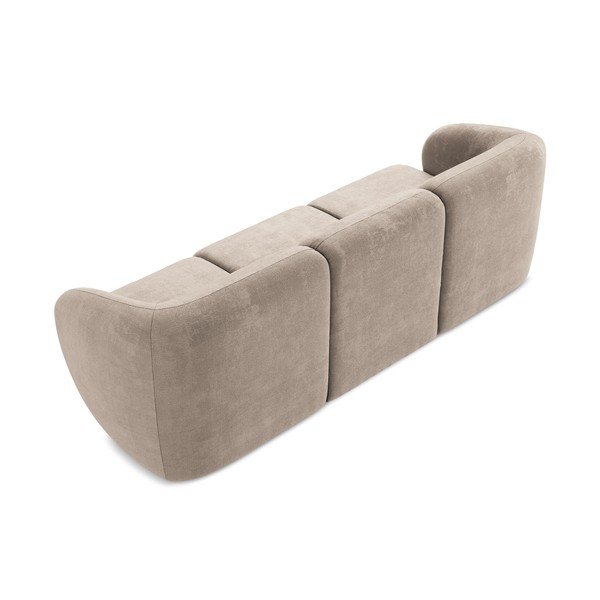 Jasnobrązowa sofa z tkaniny szenilowej 244 cm Lani – Makamii-image-3