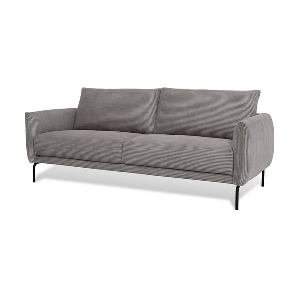 Jasnoszara sztruksowa sofa 212 cm Venray – Scandic-image-2