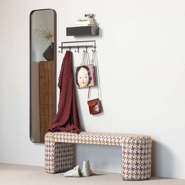 Ciemnobrązowy wieszak ścienny z półką 50 cm Quinn – WOOOD-image-1