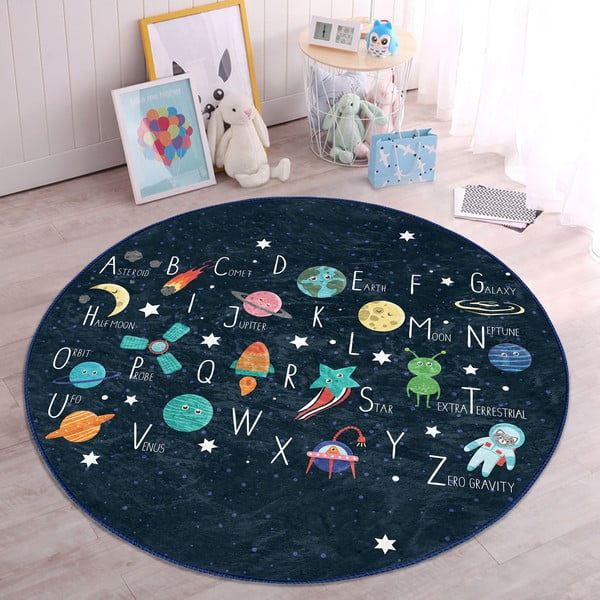 Ciemnoniebieski dywan dziecięcy ø 100 cm Comfort – Mila Home-image-2