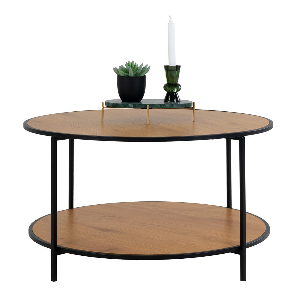 Okrągły stolik z blatem w dekorze dębu ø 80 cm Vita – House Nordic (zdjęcie 4)
