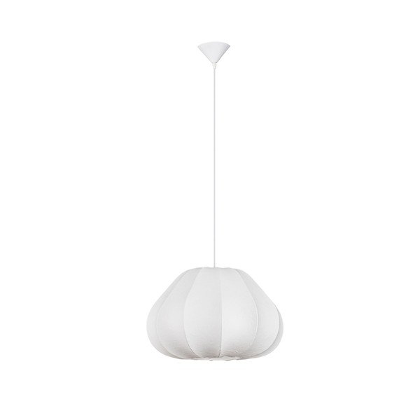 Tekstylna lampa wisząca w matowym białym kolorze ø 50 cm Bora – Nova Luce