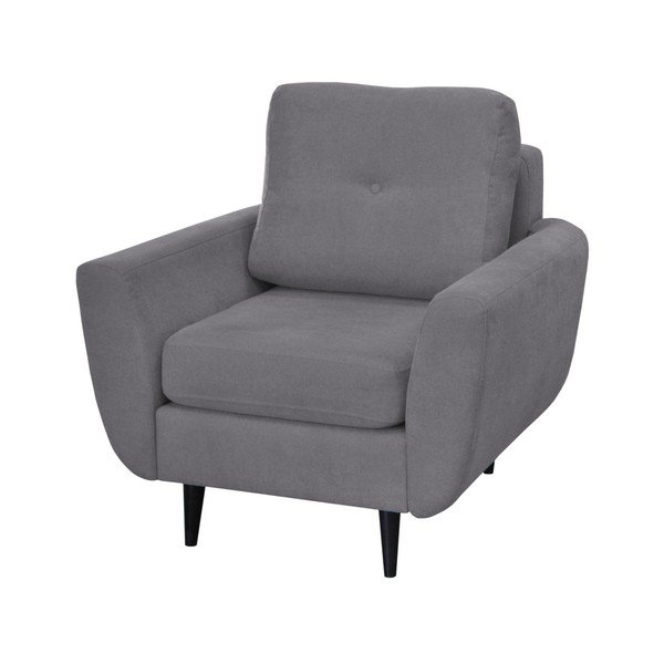 Szary fotel z ciemnymi nogami Mazzini Sofas Cedar-image-1