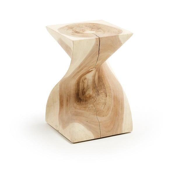 Stolik z litego drewna munggur 30x30 cm Hakon – Kave Home