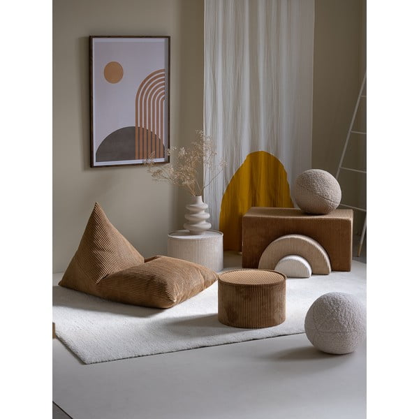 Brązowy sztruksowy dziecięcy worek do siedzenia Big Lounger – Wigiwama-image-1