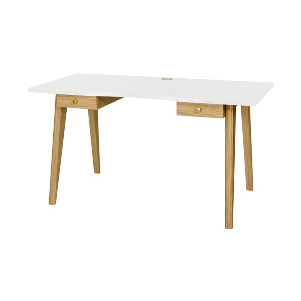 Biurko w dekorze dębu 70x140 cm Nice – Woodman-image-1