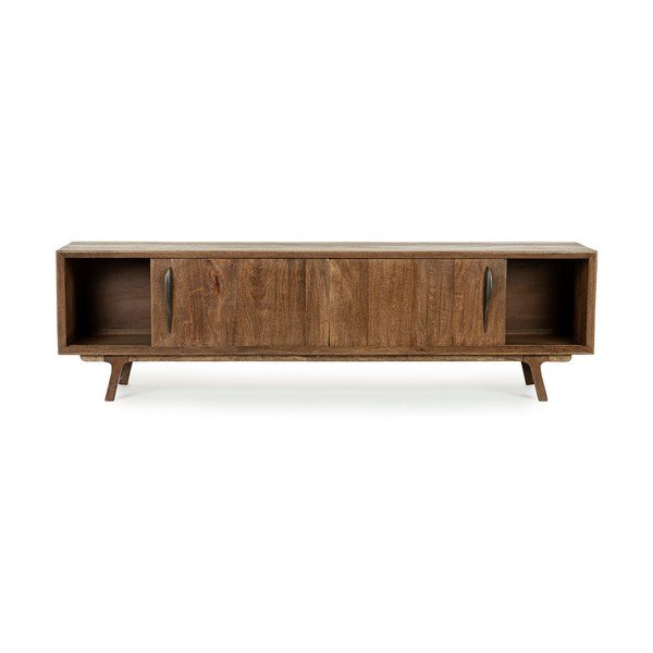 Szafka pod TV z litego drewna mango w naturalnym kolorze 200x60x43 cm Sherman – Bizzotto-image-2